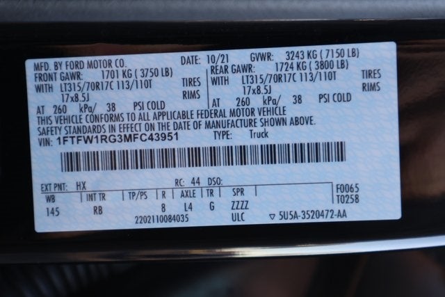 2021 Ford F-150 Raptor