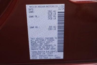 2025 Nissan Altima 2.5 SV
