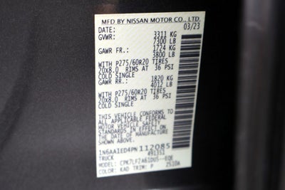 2023 Nissan Titan Platinum Reserve