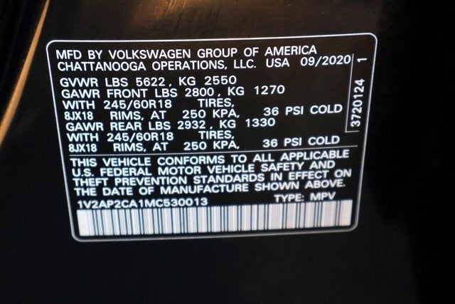 2021 Volkswagen Atlas 2.0T S