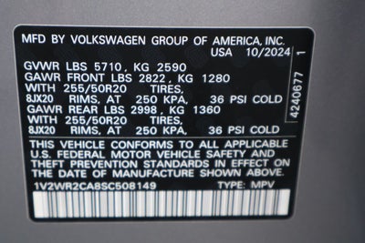 2025 Volkswagen Atlas 2.0T SE w/Technology