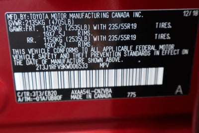 2019 Toyota RAV4 Adventure