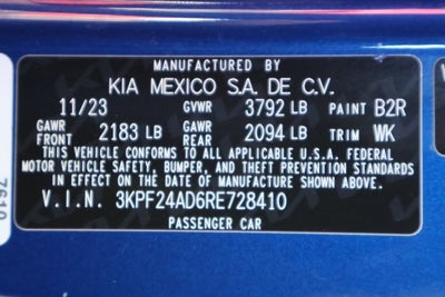 2024 Kia Forte LXS