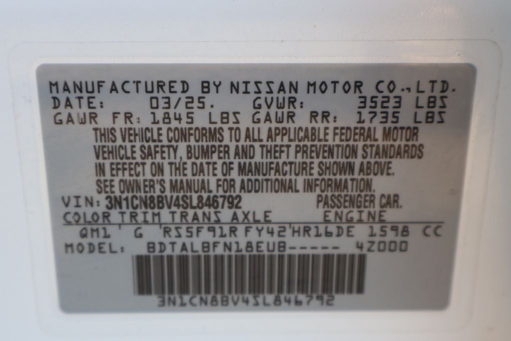 2025 Nissan Versa 1.6 S