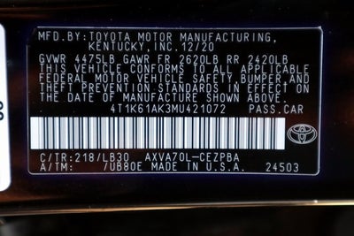 2021 Toyota Camry XSE