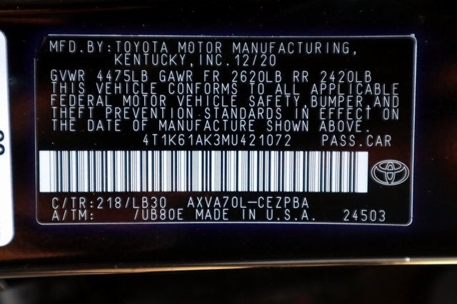 2021 Toyota Camry XSE