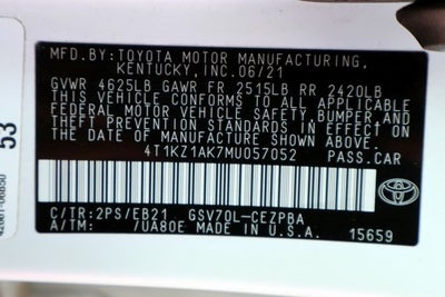 2021 Toyota Camry TRD V6