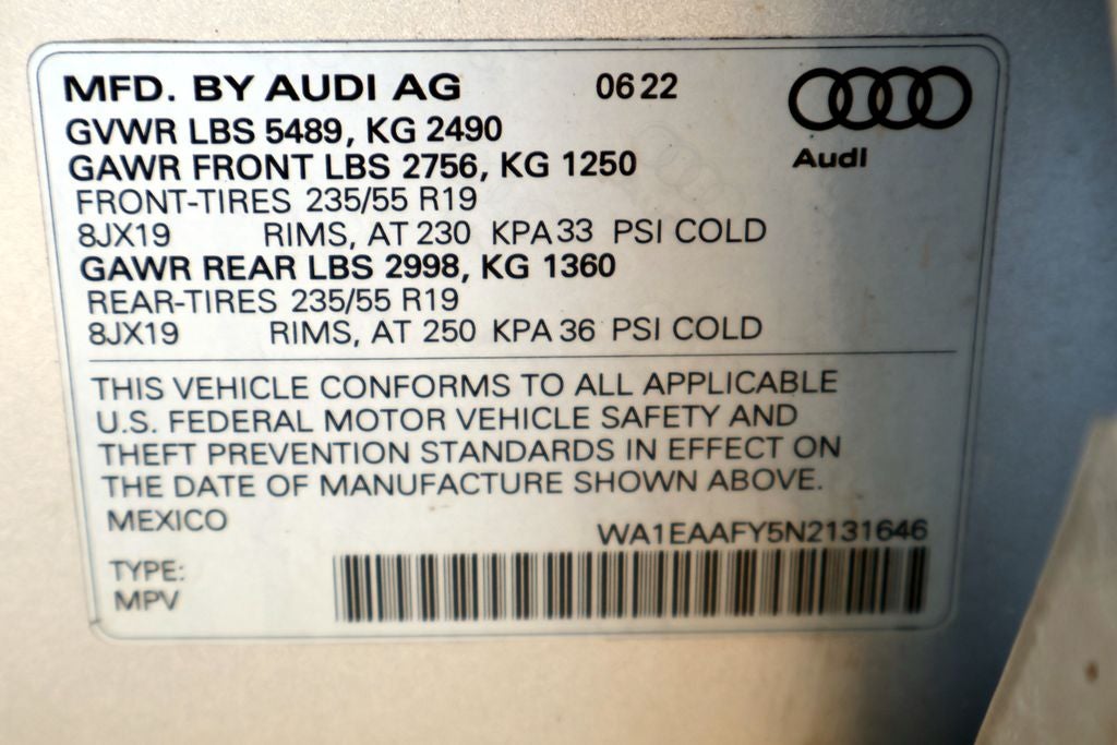 2022 Audi Q5 45 S line Premium quattro